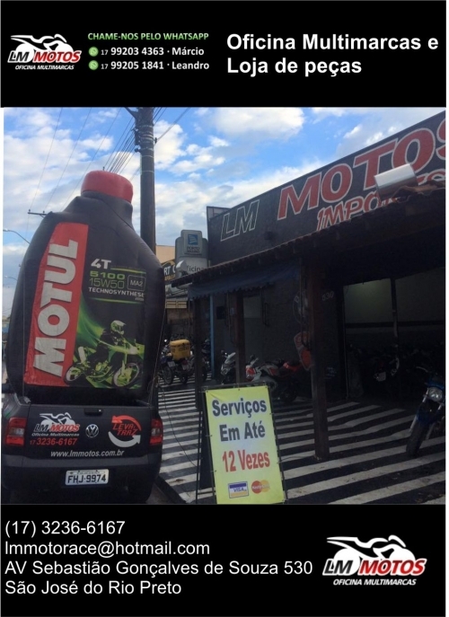 Troca de óleo de motos em São José do Rio Preto