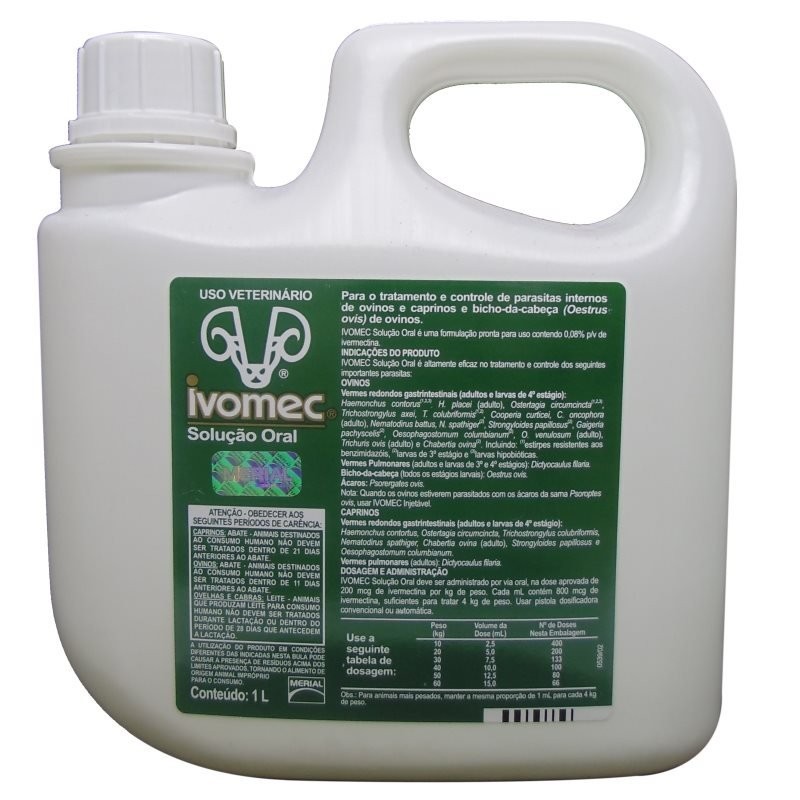 Imagem ilustrativa de Ivomec Ovinos 1000 Ml - Ivermectina A 0,08% - Vermífugo Oral