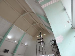 Imagem de Aplicação de tinta acrílica fosca em tota área interna.